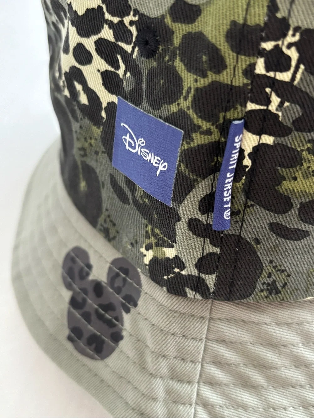Disney Spirit Jersey Adult Mickey Mouse Animal Print Leopard Bucket Hat NWT